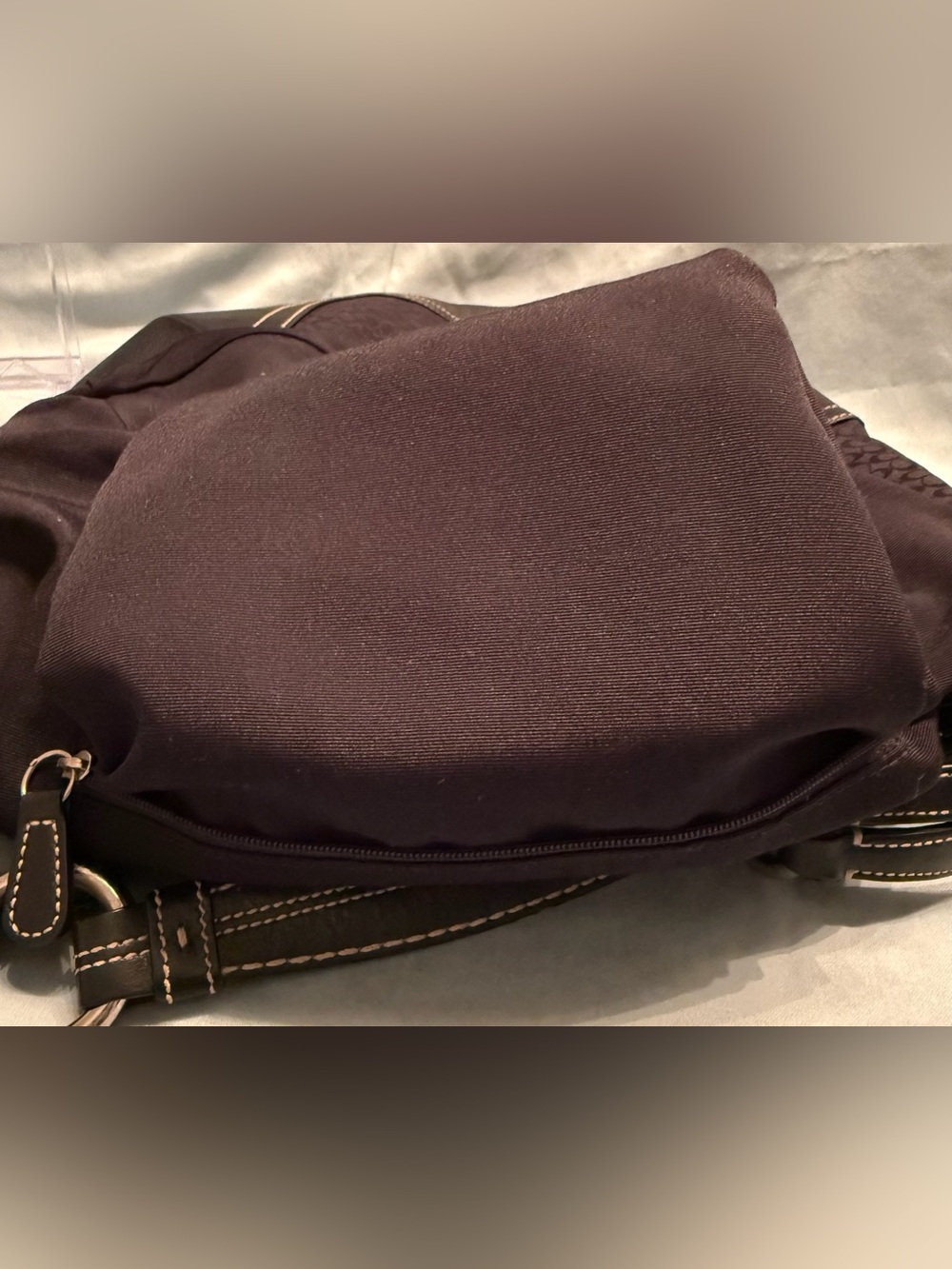 Coach Black Signature Mini C’s Jacquard Hobo with Leather Trim & White Stitching - Picture 15 of 15